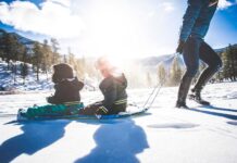 Winterspaß mit einem Zwillingsschlitten www.es-sind-zwei.de DAS Zwillingsportal Winterspaß mit einem Zwillingsschlitten