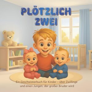 PLÖTZLICH ZWEI: Ein Geschwisterbuch für Kinder – über Zwillinge und einen Jungen, der großer Bruder wird